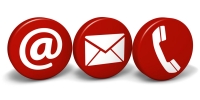 Kontaktsymbole für E-Mail und Telefon